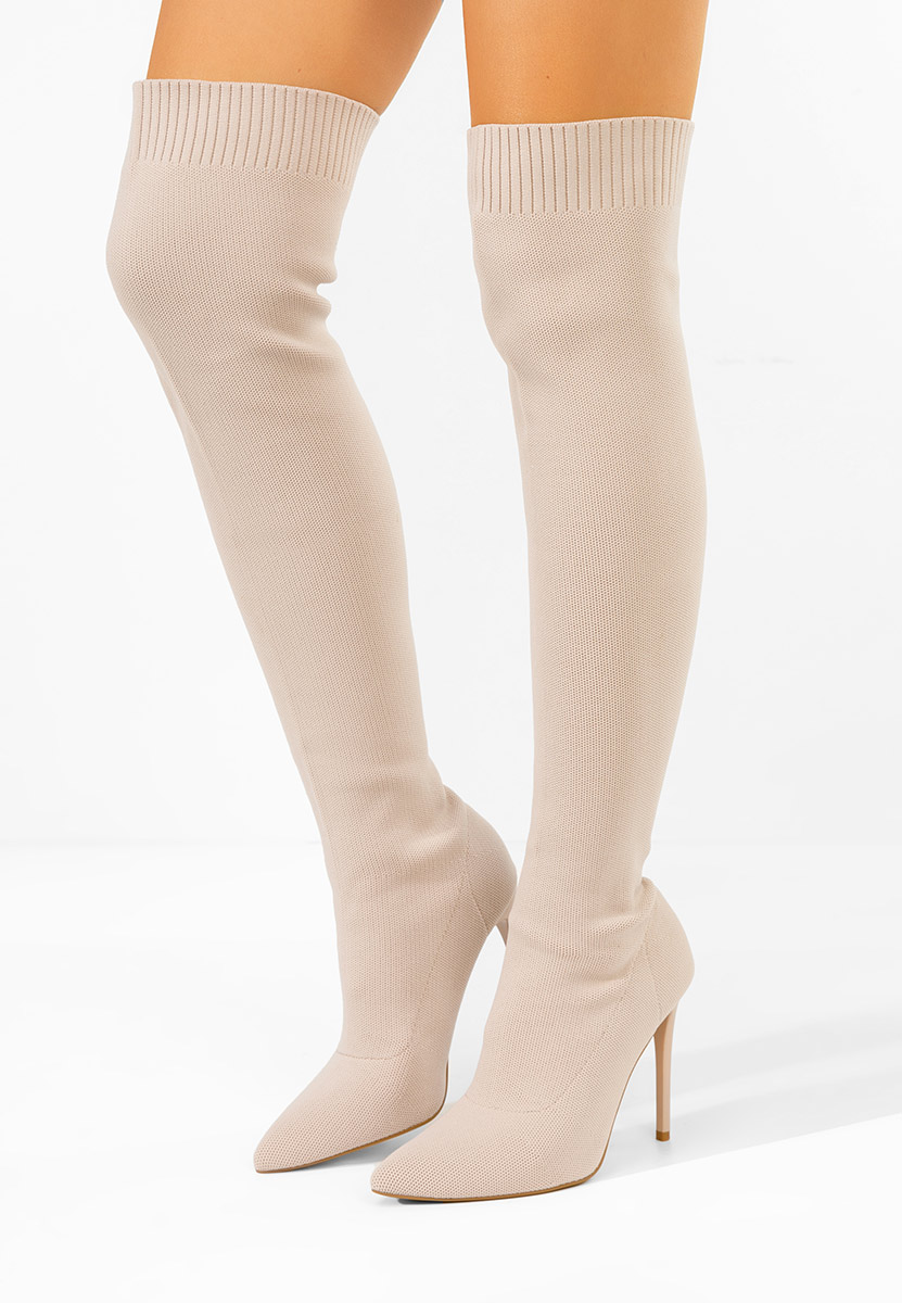 Čiizme iznad koljena Shanicea bež