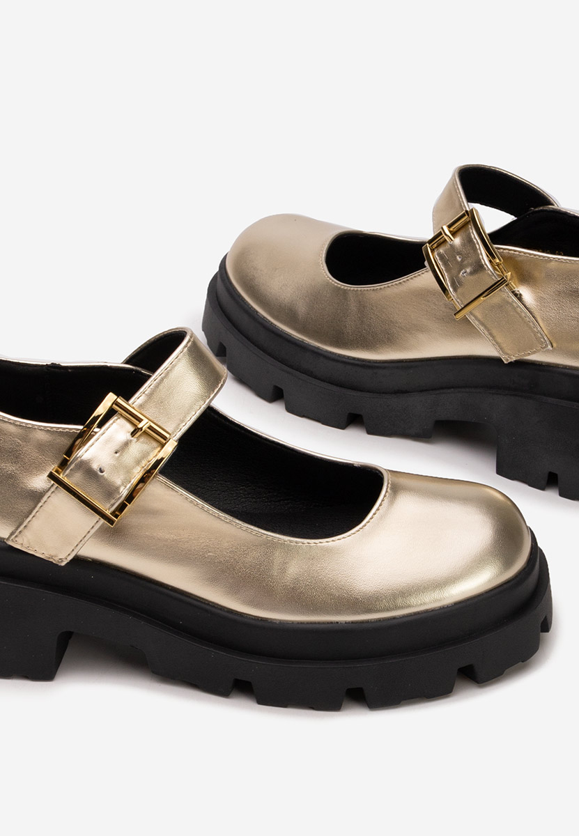 Cipele s platformom Masovia zlatno