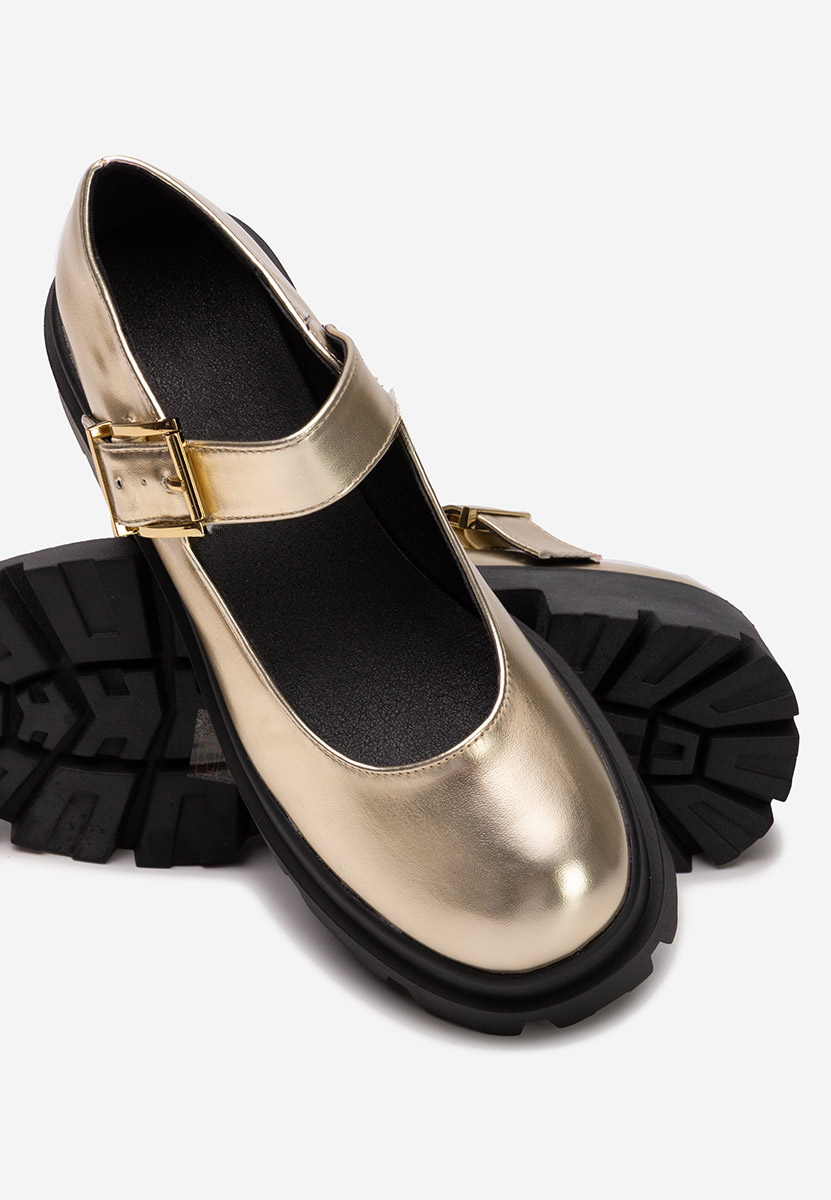 Cipele s platformom Masovia zlatno