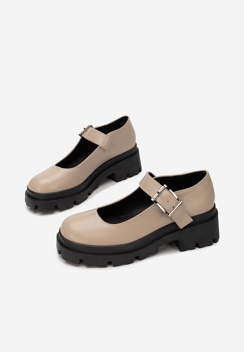 Cipele s platformom Masovia bež