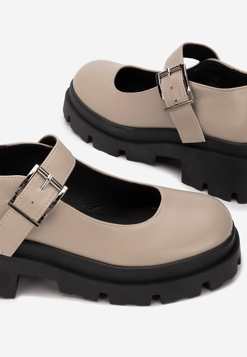 Cipele s platformom Masovia bež