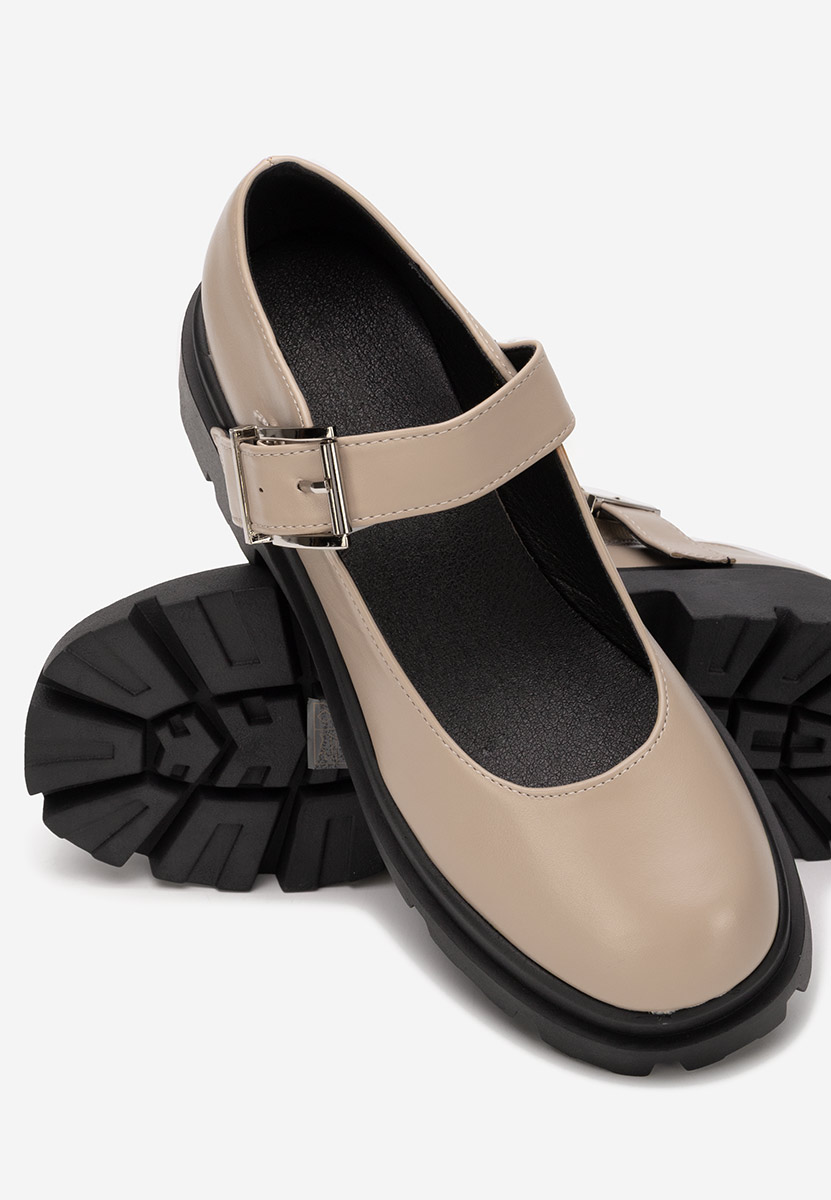 Cipele s platformom Masovia bež