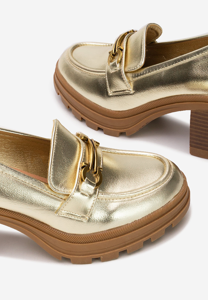 Loafers cipele Nakata zlatno