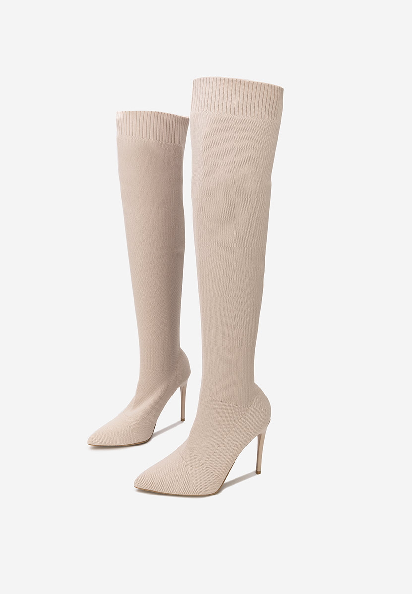 Čiizme iznad koljena Shanicea bež