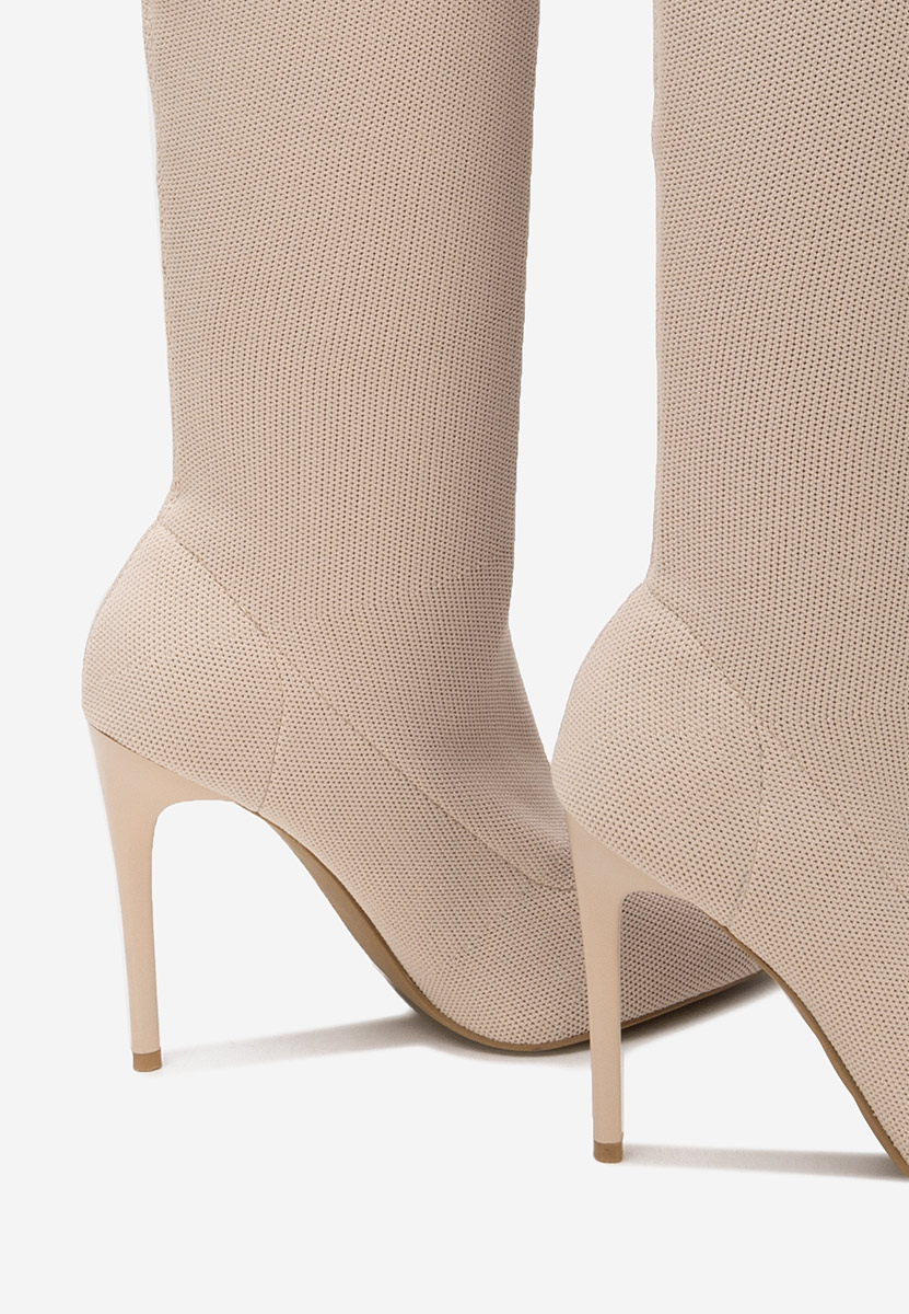 Čiizme iznad koljena Shanicea bež