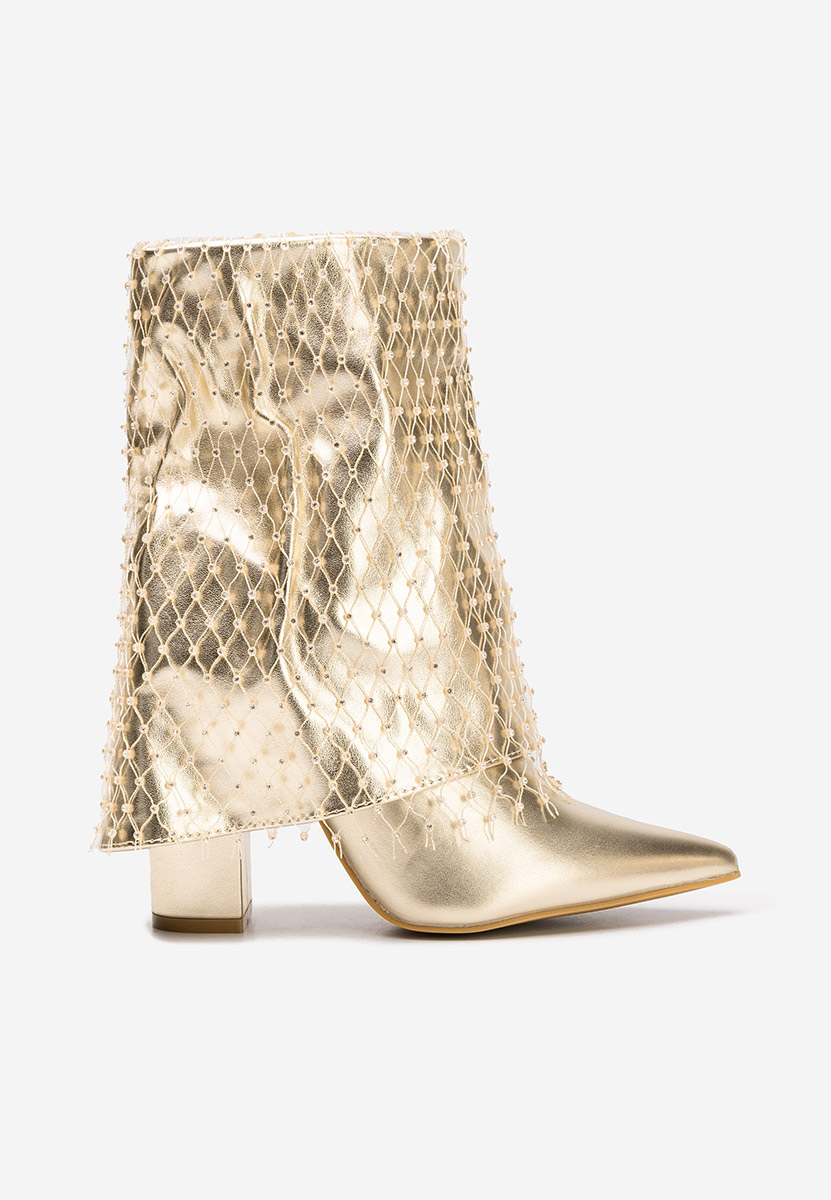 Gležnjače na block petu Almaria V2 zlatno