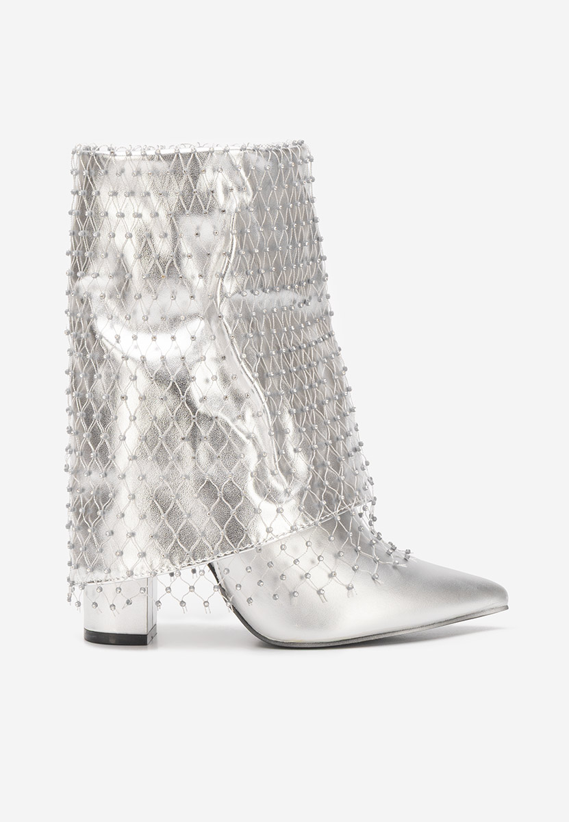 Gležnjače na block petu Almaria V2 srebrno