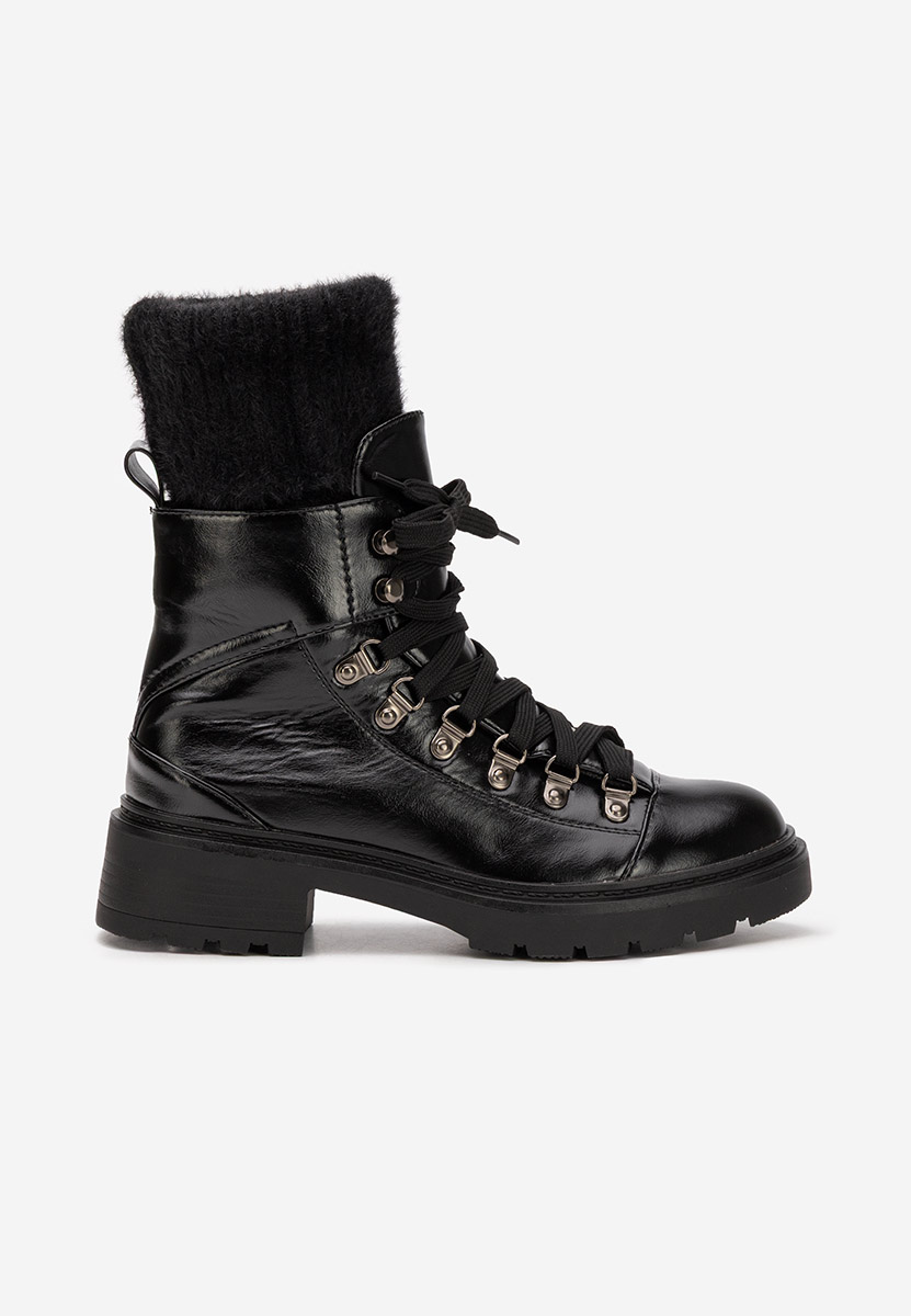 Ženske gležnjače na vezanje Simonia crno