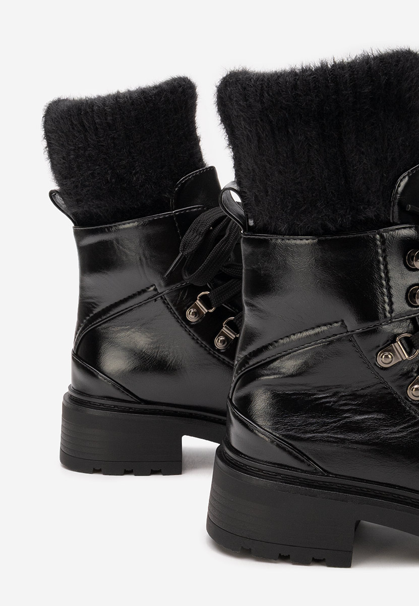 Ženske gležnjače na vezanje Simonia crno