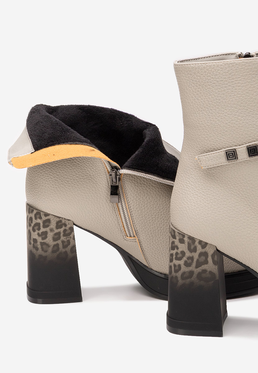 Gležnjače na block petu Rannia sivo