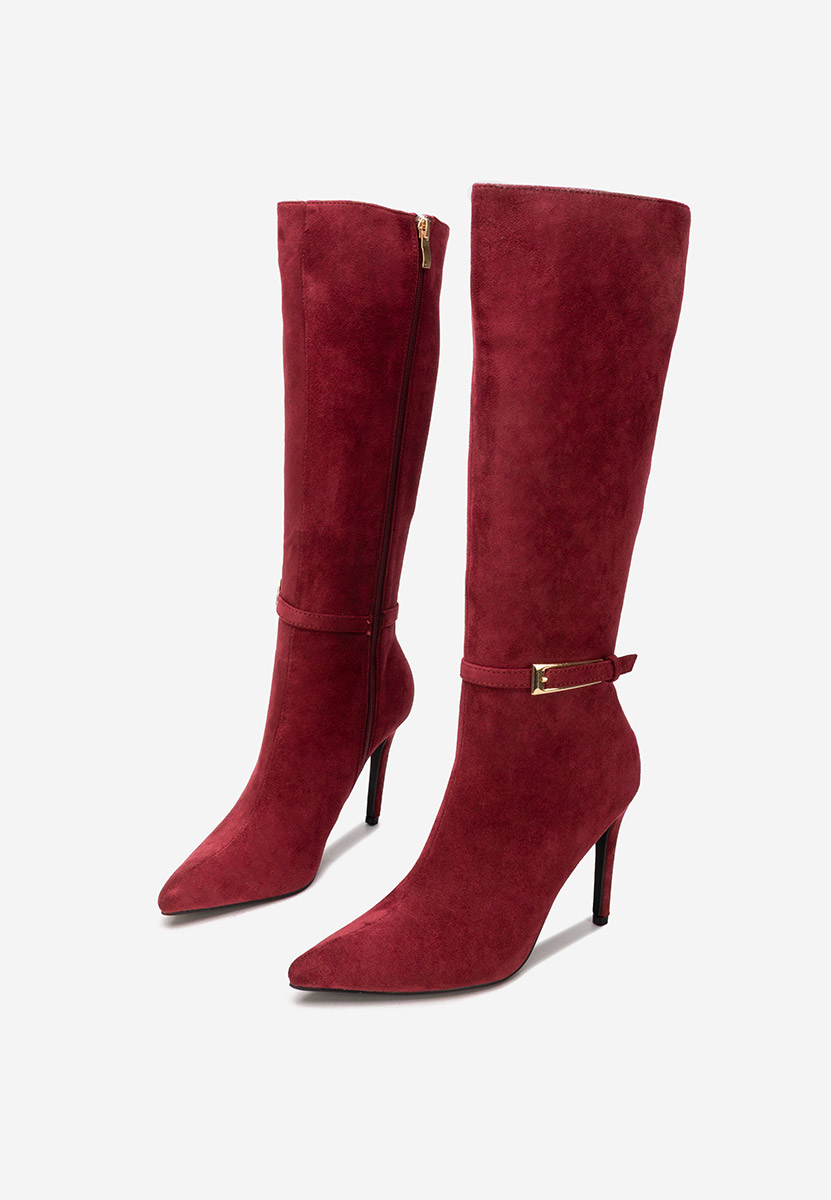 Čizme s visoku petu Narcisia granat