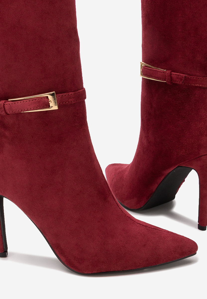 Čizme s visoku petu Narcisia granat