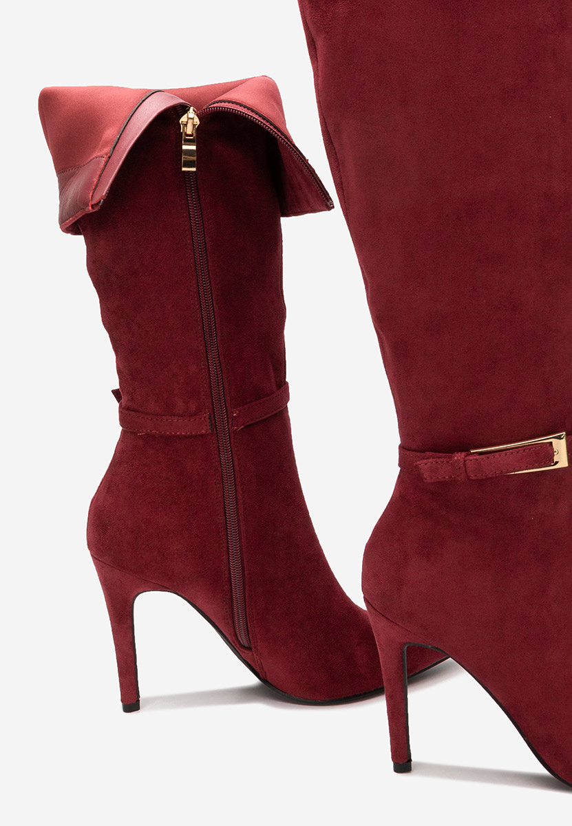 Čizme s visoku petu Narcisia granat