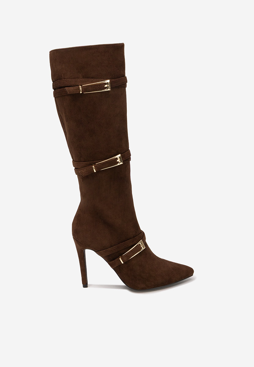 Čizme s visoku petu Ernesia braon