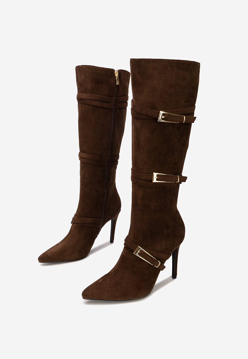 Čizme s visoku petu Ernesia braon