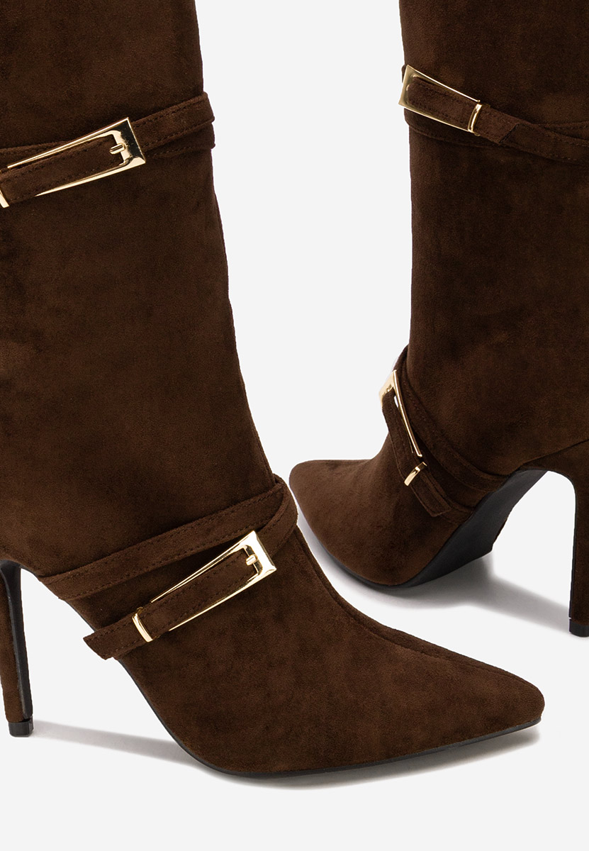 Čizme s visoku petu Ernesia braon