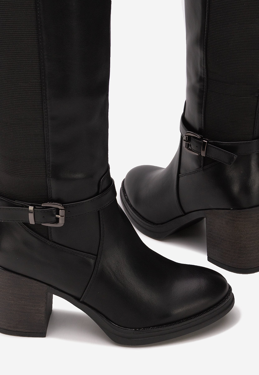 Čizmice na blok petu Orania crno