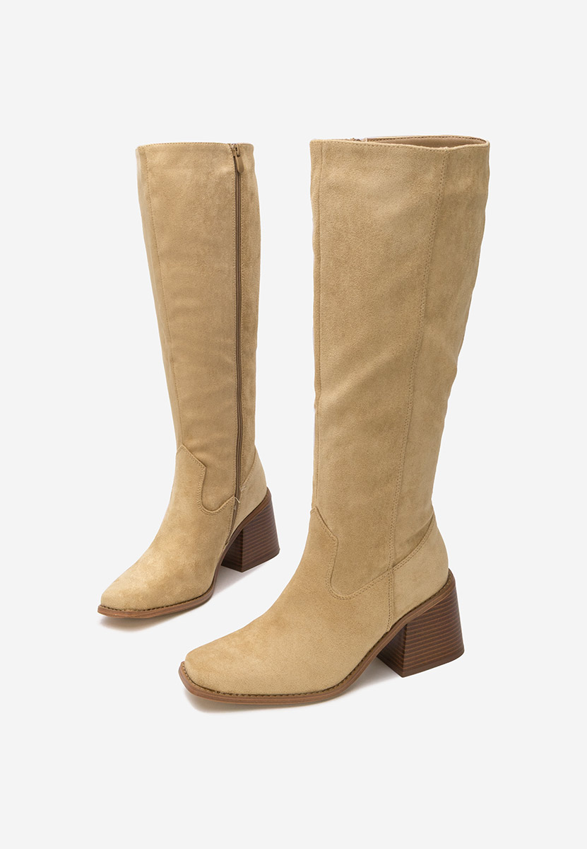 Čizmice na blok petu Kalvesa kaki