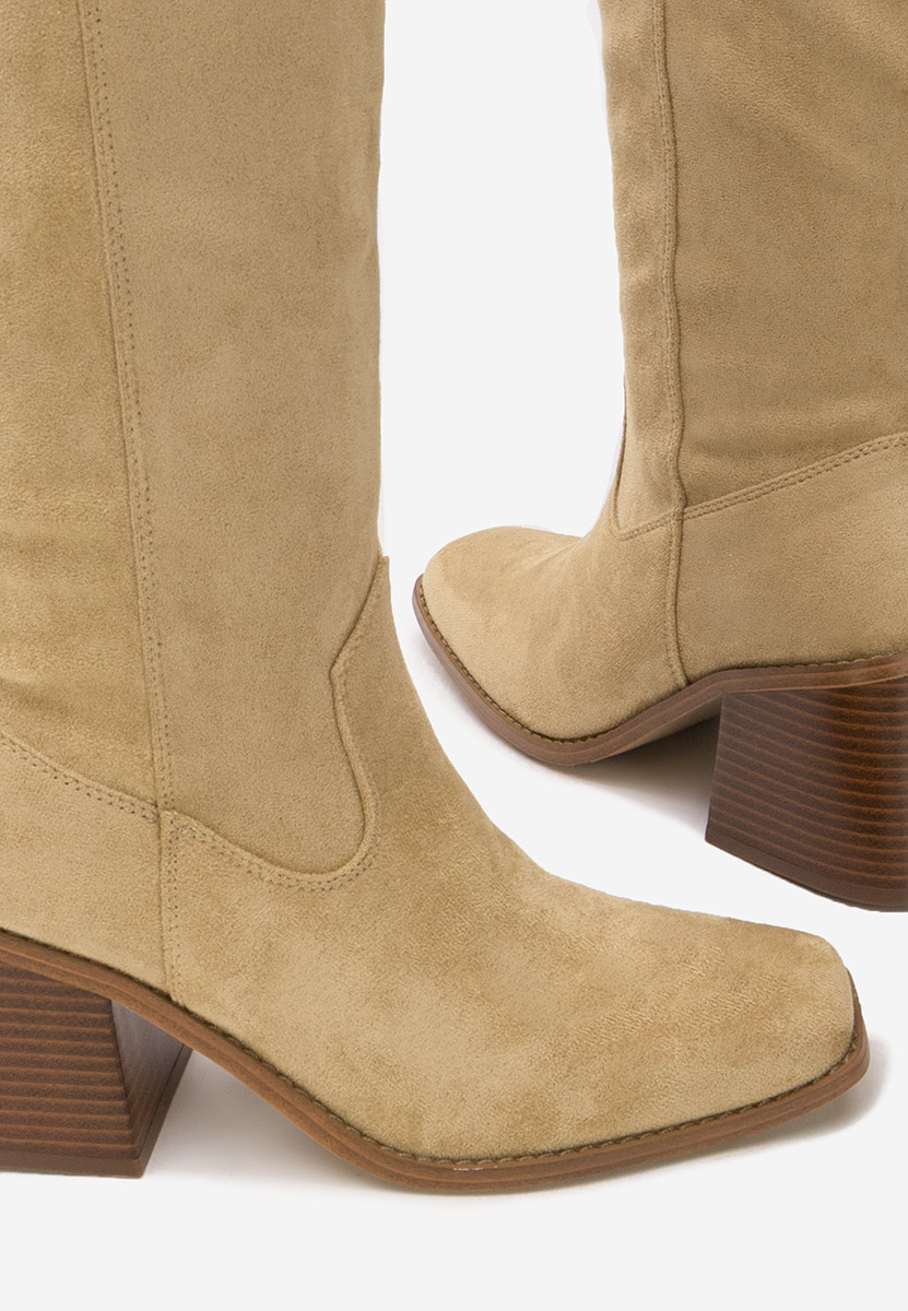 Čizmice na blok petu Kalvesa kaki