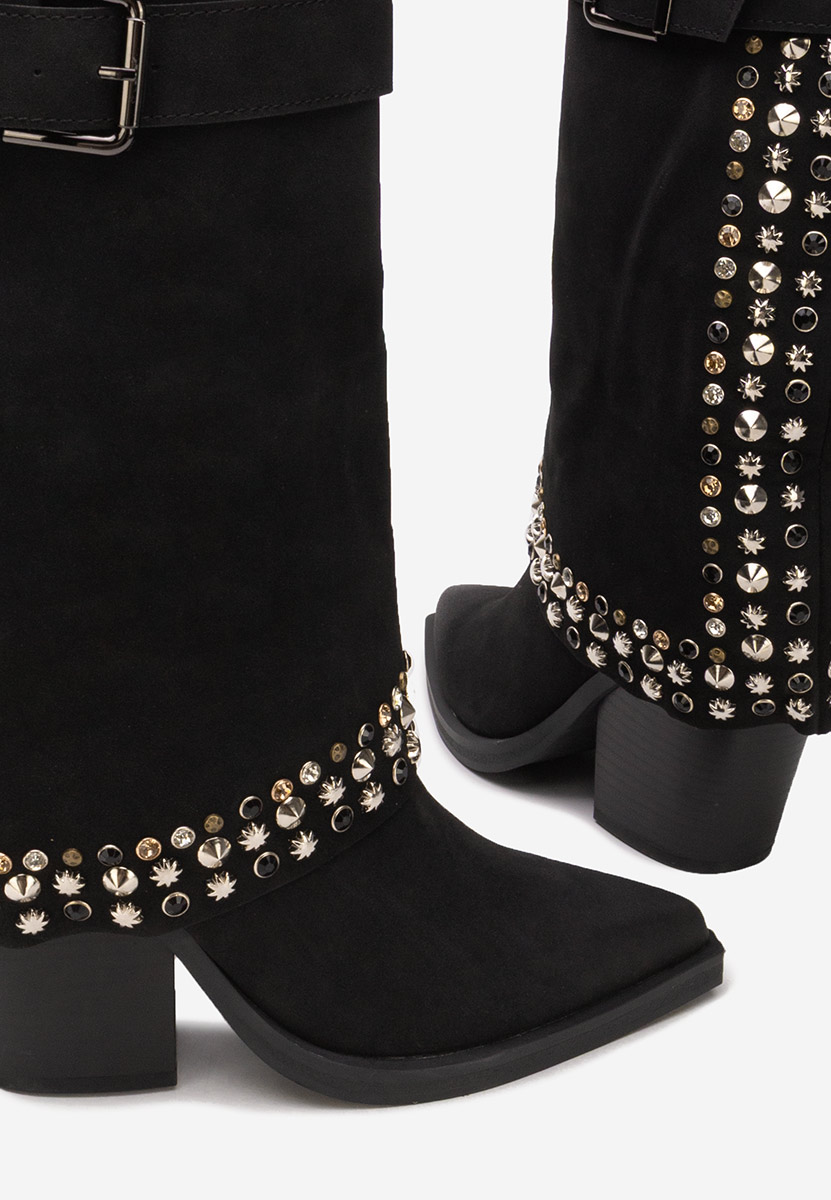 Čizmice na blok petu Melvora crno