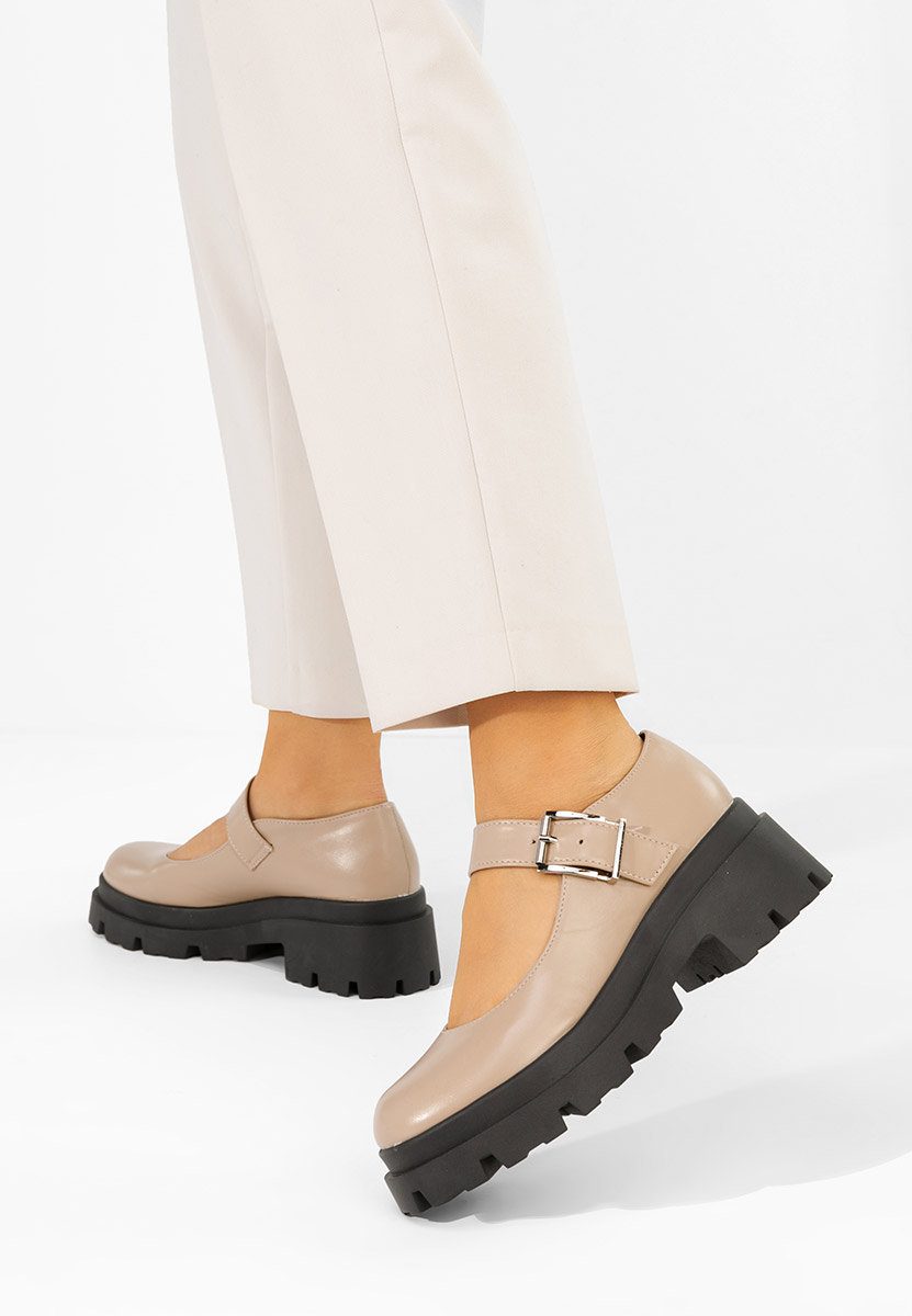 Cipele s platformom Masovia bež