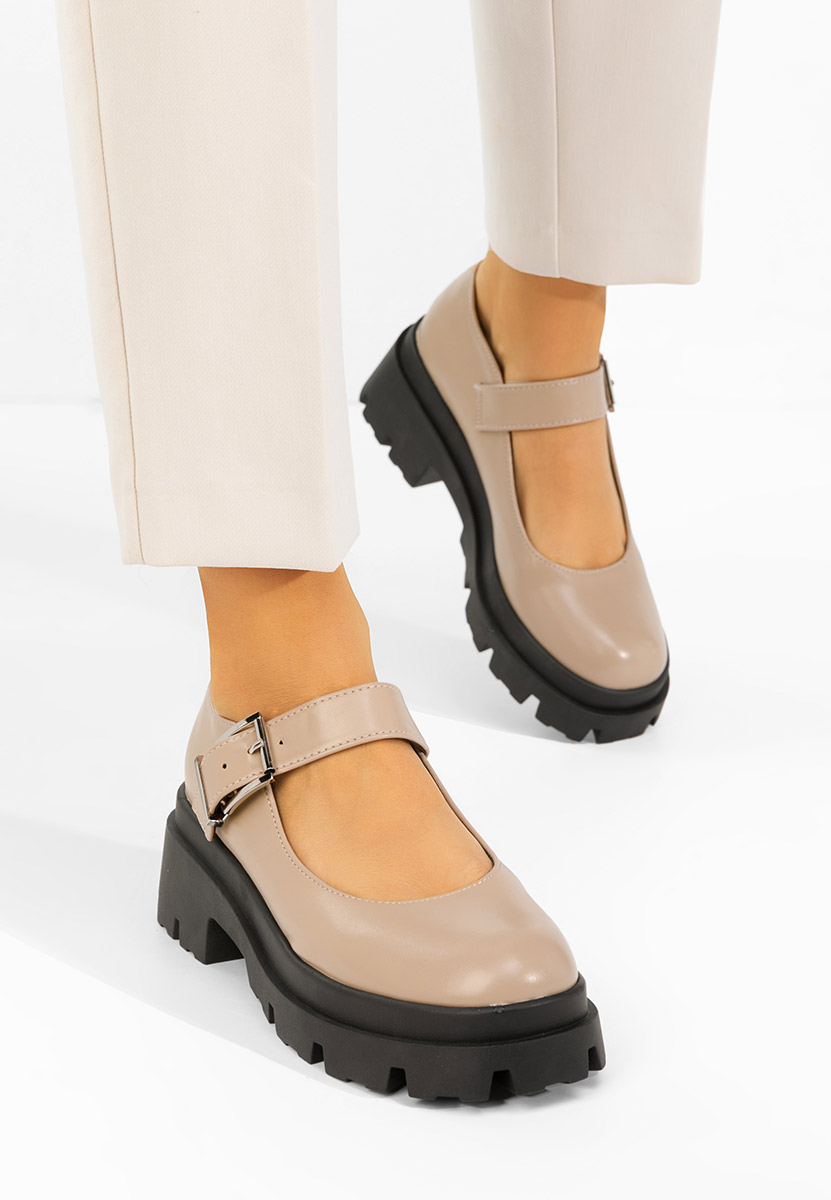 Cipele s platformom Masovia bež