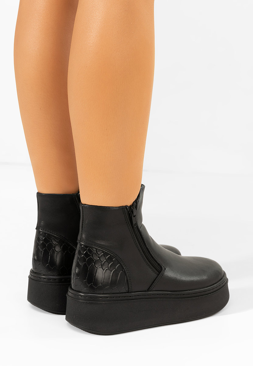 Kožne ženske gležnjače Andiora V2 crno