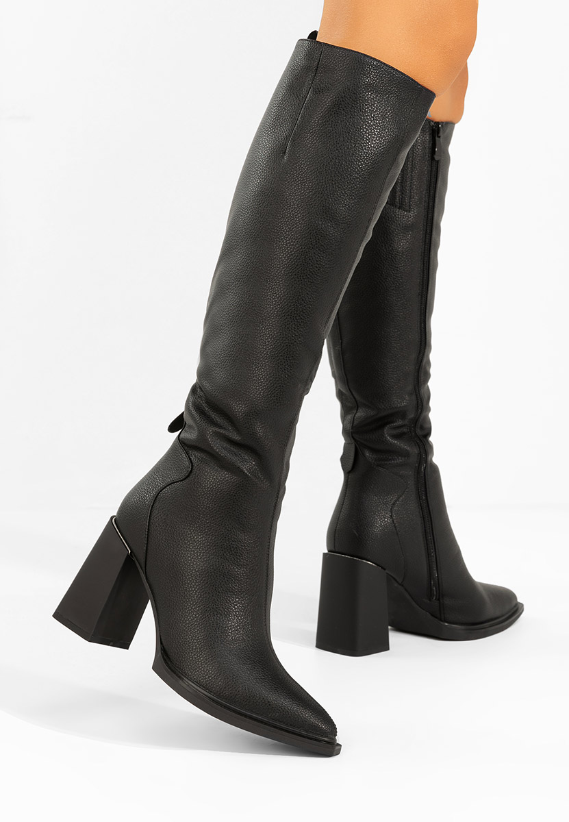 Čizmice na blok petu Ricardia V2 crno