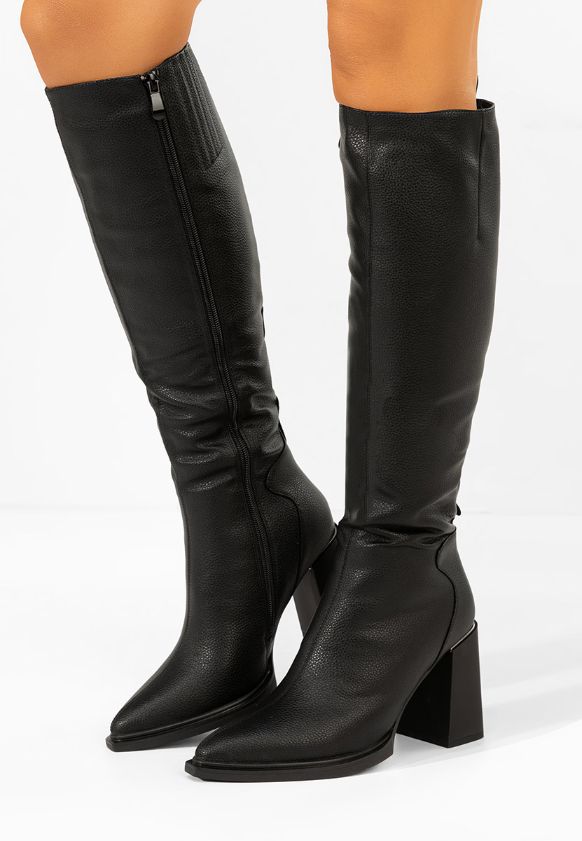 Čizmice na blok petu Ricardia V2 crno