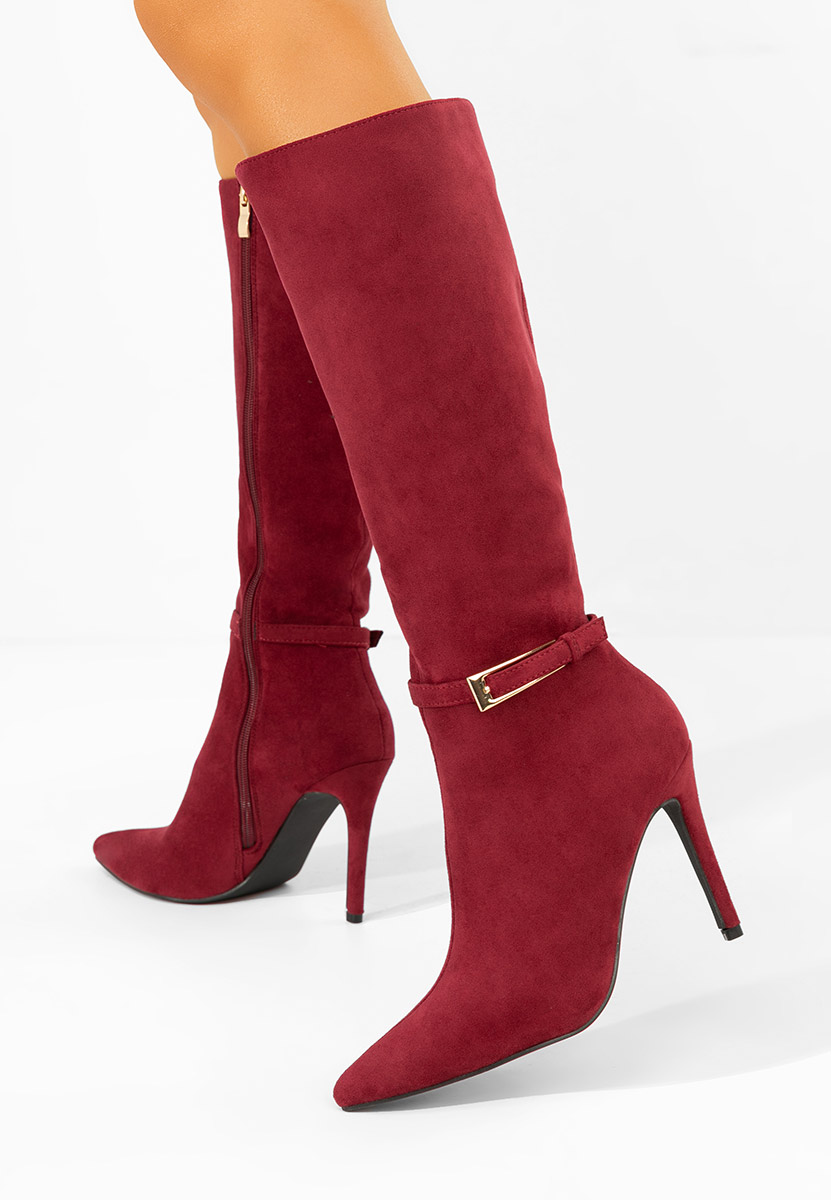 Čizme s visoku petu Narcisia granat