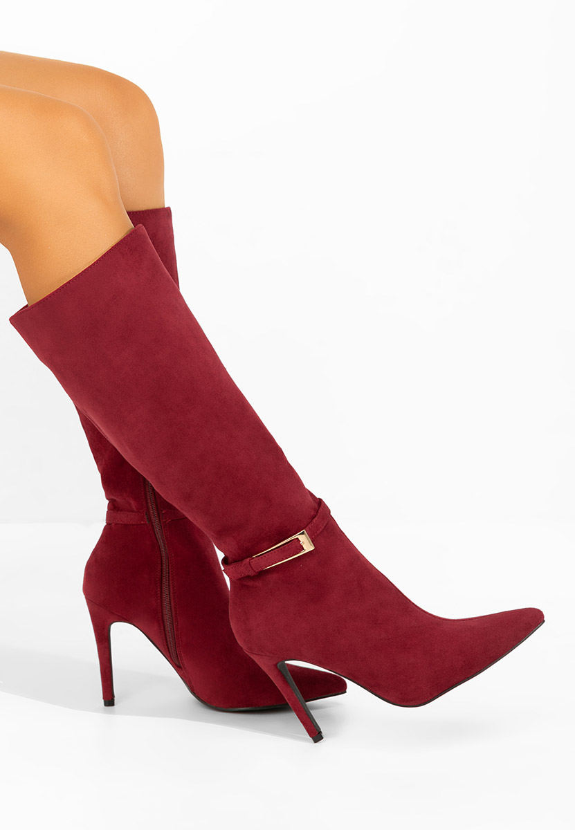 Čizme s visoku petu Narcisia granat