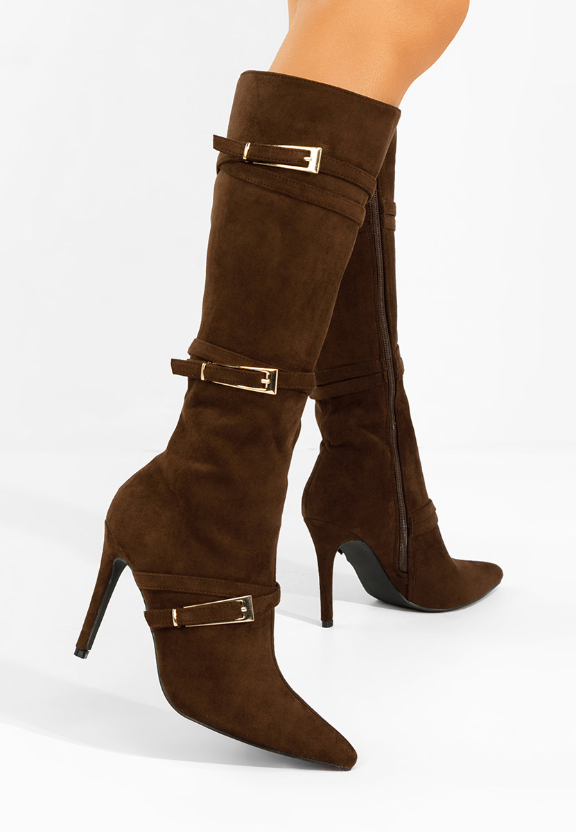 Čizme s visoku petu Ernesia braon
