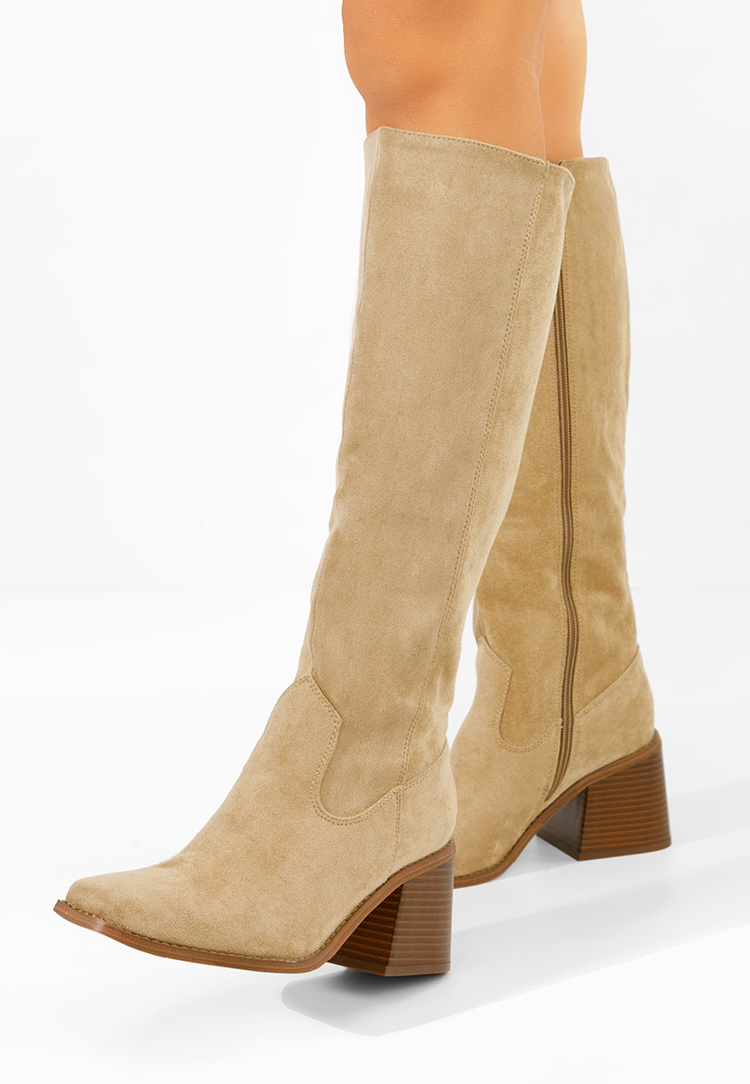 Čizmice na blok petu Kalvesa kaki