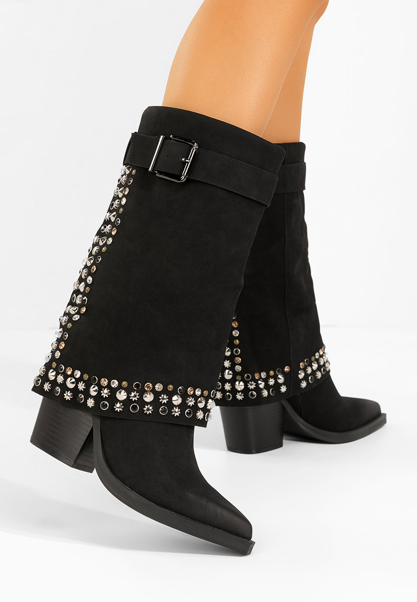 Čizmice na blok petu Melvora crno