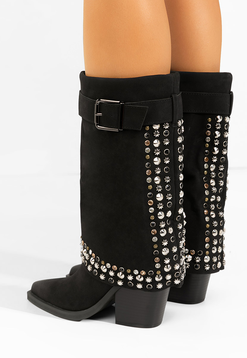 Čizmice na blok petu Melvora crno