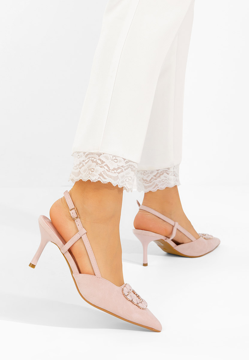 Cipele na petu slingback Castalia ružičasto