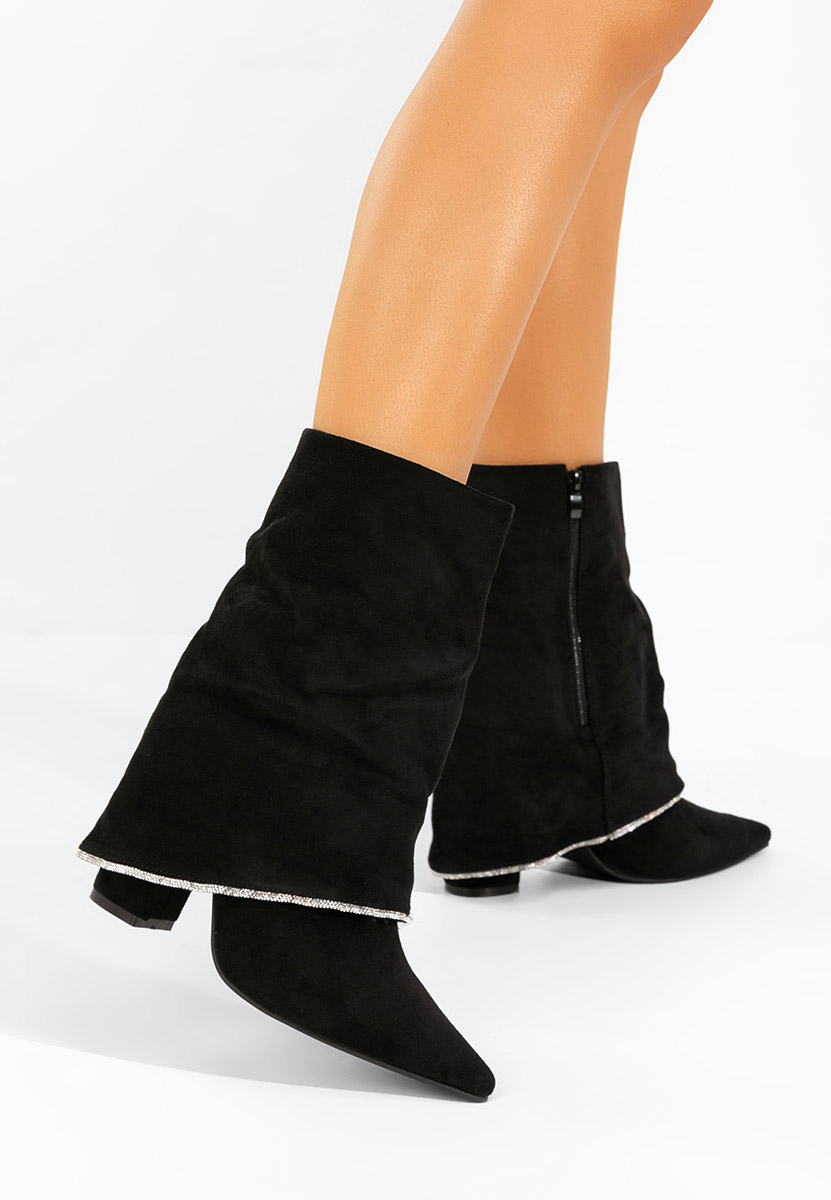 Čizme s visoku petu Nelora crno