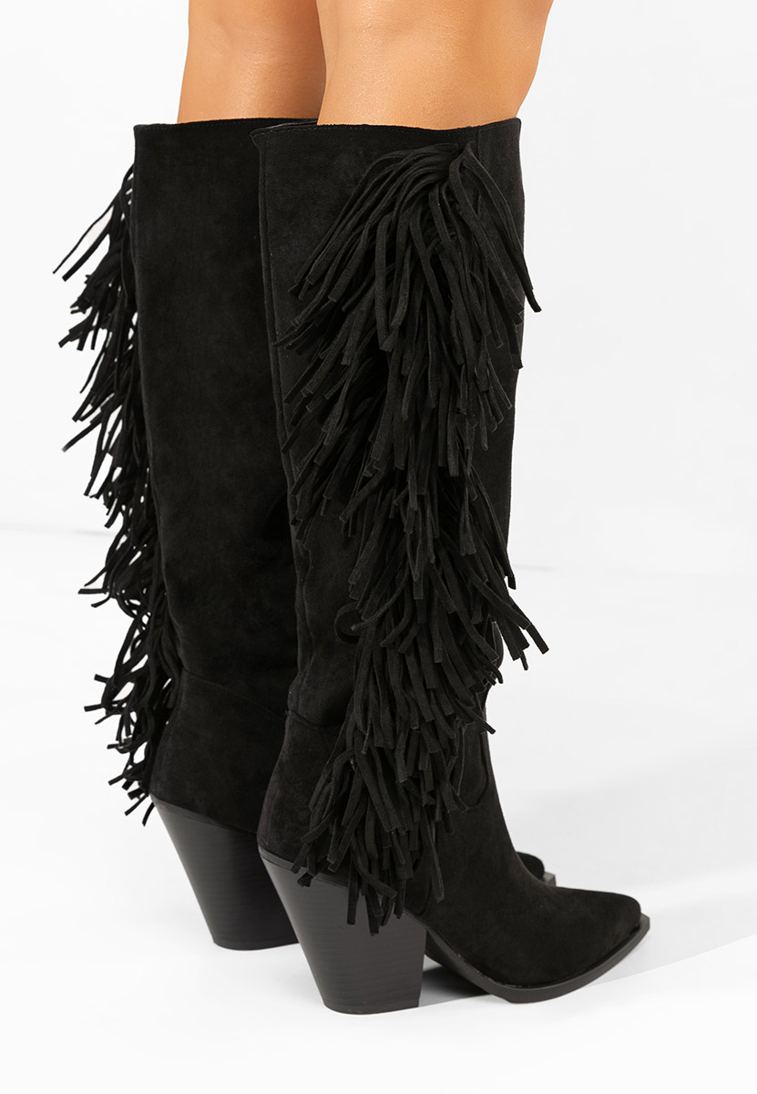 Čizmice na blok petu Brania crno