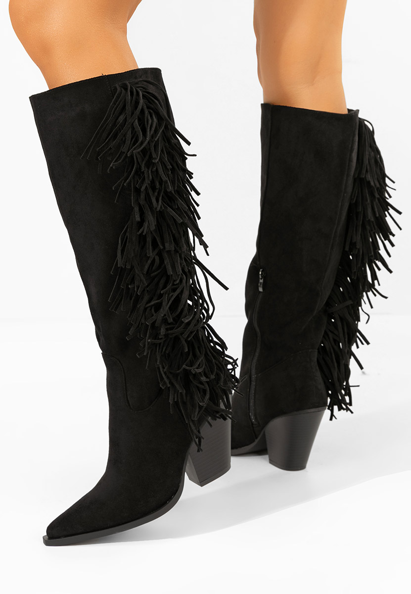 Čizmice na blok petu Brania crno