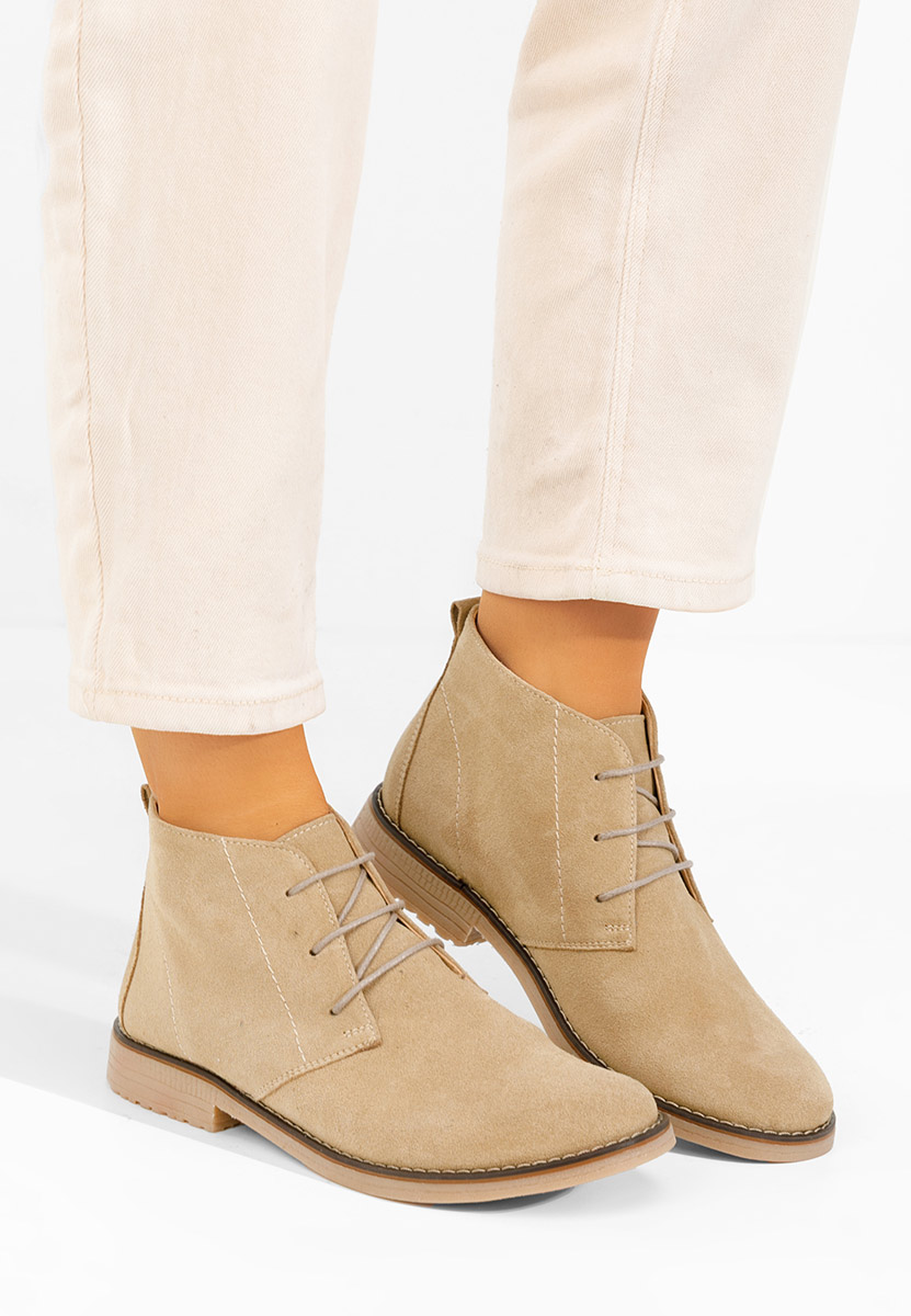 Gležnjače brušena koža Kalisa V5 bež