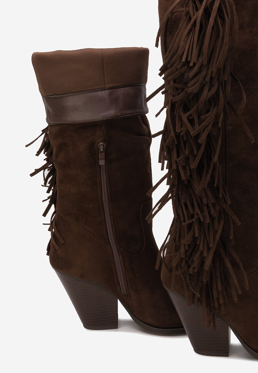 Čizmice na blok petu Brania braon