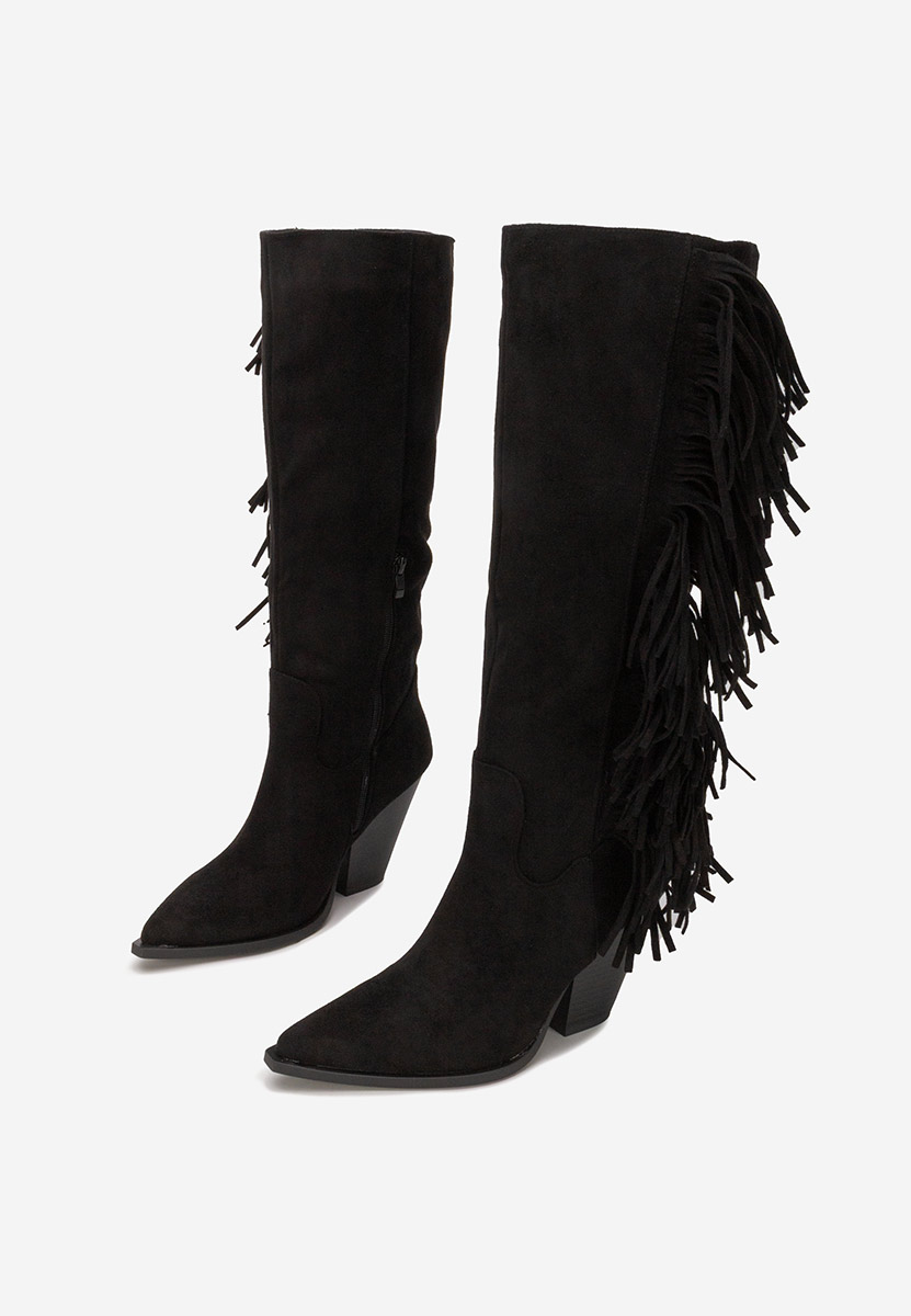 Čizmice na blok petu Brania crno