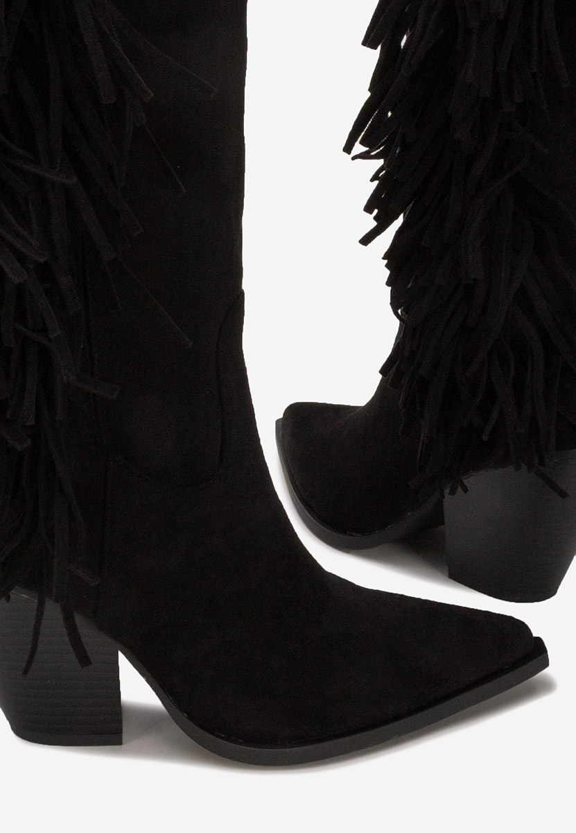 Čizmice na blok petu Brania crno