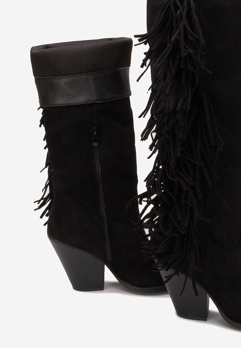 Čizmice na blok petu Brania crno