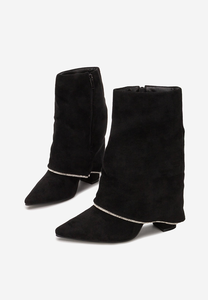 Čizme s visoku petu Nelora crno