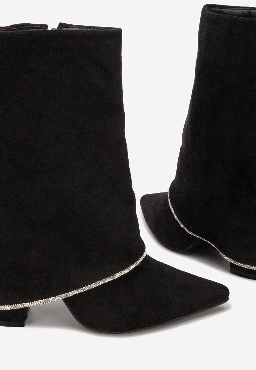 Čizme s visoku petu Nelora crno