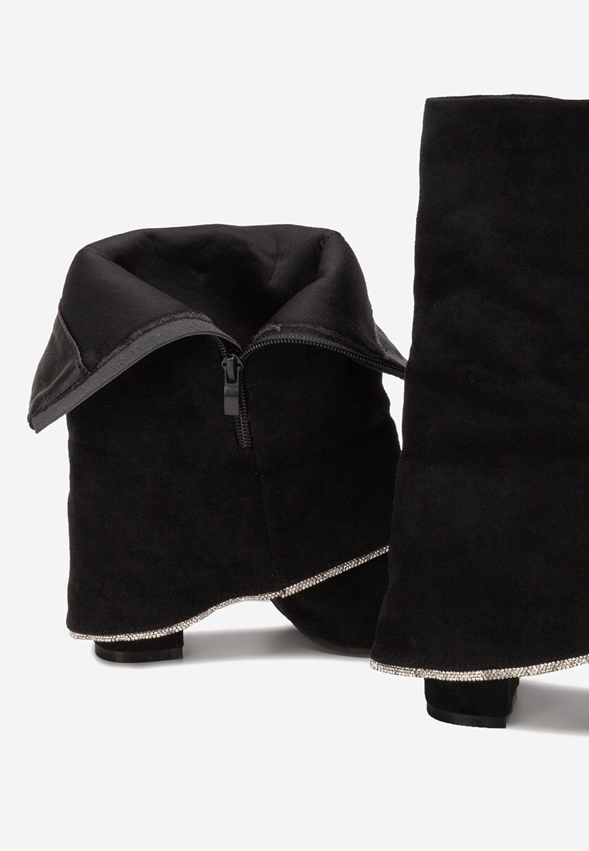 Čizme s visoku petu Nelora crno