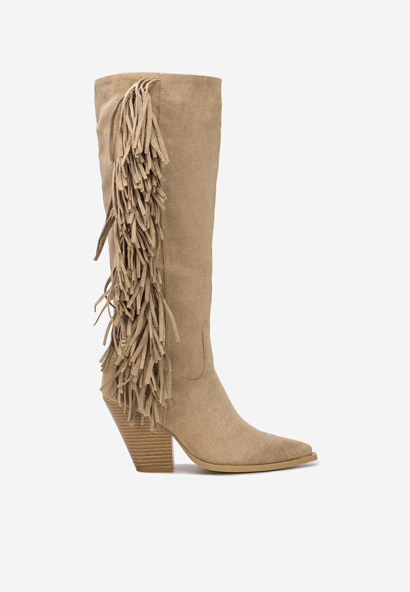 Čizmice na blok petu Brania kaki