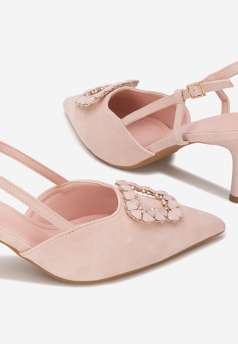 Cipele na petu slingback Castalia ružičasto