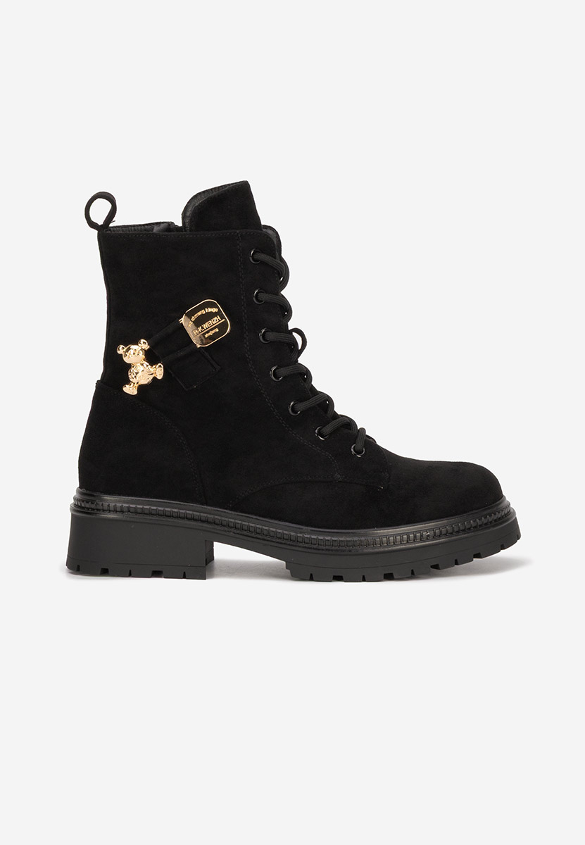 Ženske gležnjače na vezanje Harriett crno